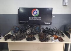 Operação Apneia II: PM prende três pessoas e apreende 13 quilos de fios